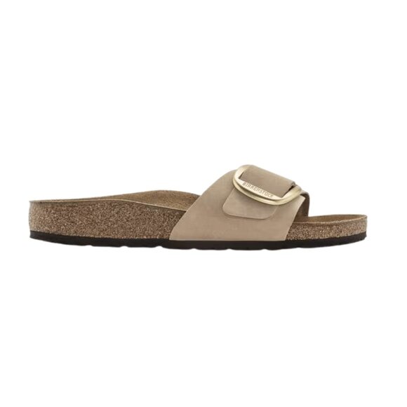 Birkenstock Madrid Big Buckle Sandals – Sandcastle Nubuck Leather (Narrow Fit) - Picture 1 of 6
